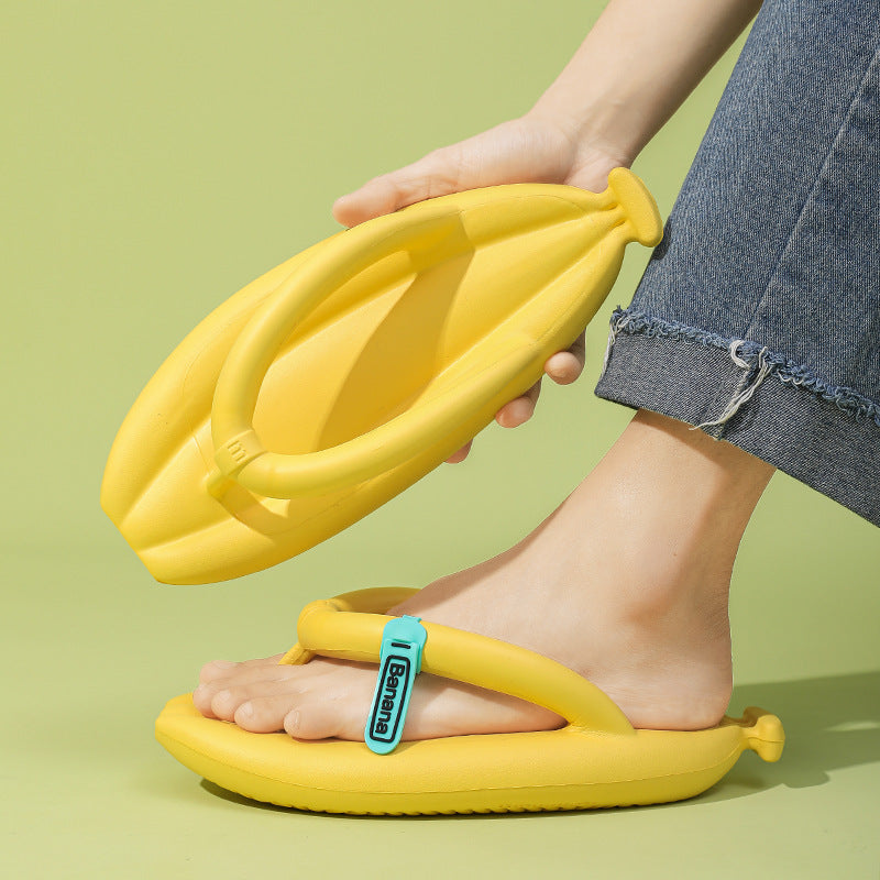 Banana Bliss Slip-on Summer Flip Flops